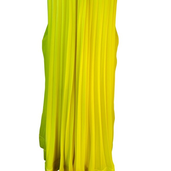 2/$30 ZARA Medium Yellow Pleated Sleeveless Dress Medium - Picture 14 of 15